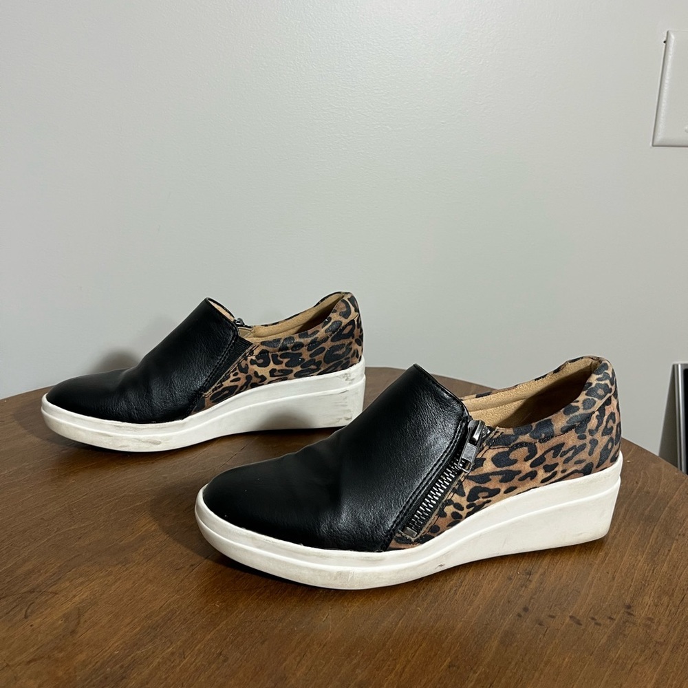 Women’s Naturalizer black and animal print wedge shoes size 6.5 - Picture 6 of 6